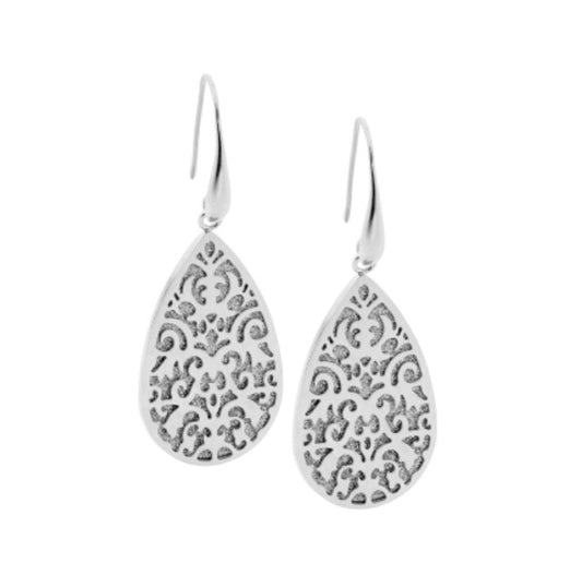Tear drop cut out with Sparkle back effect Earrings - devine goddess